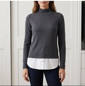 Coin 1804 Gray Turtleneck Sweater. Size L